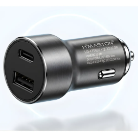 Carregador Veicular  Turbo 87.5w Pd 65w Metal TYPE-C 65W USB 22,5W