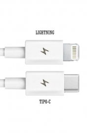 Cabo USB Dados Carregador Type C vs Lightning IOS Iphone 6A 