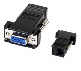 Adaptador Extensor Vga F X Rj45 VIDEO VIA CABO DE REDE