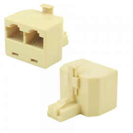 Adaptador RJ45 1 Macho para 2 Fmeas