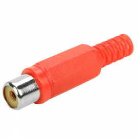 Plug Rca Femea Vermelho C/ 5 Unds (Jack)