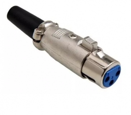 Conector Xlr Canon Fmea 3 Contatos Balanceado