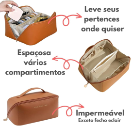 Necessaire Organizador Espaosa Maquiagem Cosmticos Viagem Blogueira Bolsa
