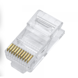 Plug Conector RJ45 Cat5 8X8 - Kit com 4 Unds