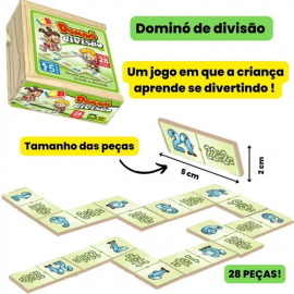 Brinquedo Educacional Domino Multiplicao 28 peas