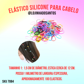 Elstico Silicone Cabelo 1,5Cm (Liguinha) Cores