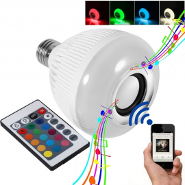 Lmpada Musical De Led Bulbo Bluetooth Rgb + Controle Remoto 12w Bivolt