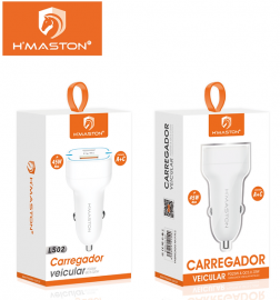 Carregador Veicular Turbo 2 Sadas 1 USB C  25w 1 TYPE C 20w = 45W