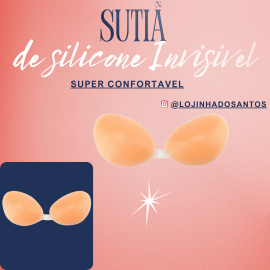 Sutia Silicone Invisivel Levanta Seio Sem Ala 