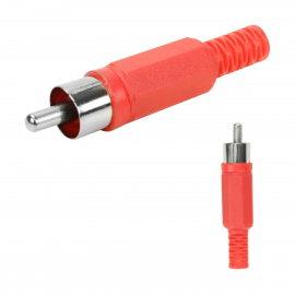 Plug Rca Macho Vermelho C/ 5 Unds