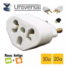 Adaptador Tomada Padro Novo/Antigo 3 Pinos P/ 2 Pinos (BOBLOVE)